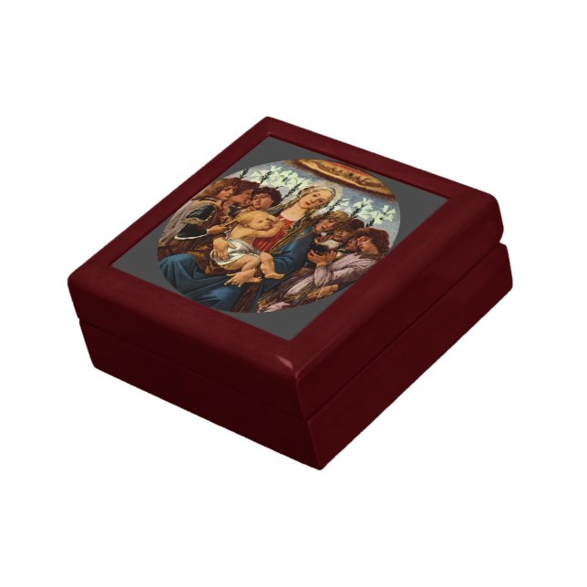 Madonna and Child with Eight Angels by Botticelli Jewelry Box (Side)