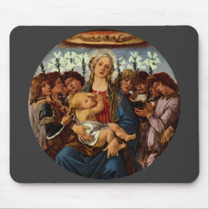 Madonna and Child with Eight Angels by Botticelli Mouse Pad