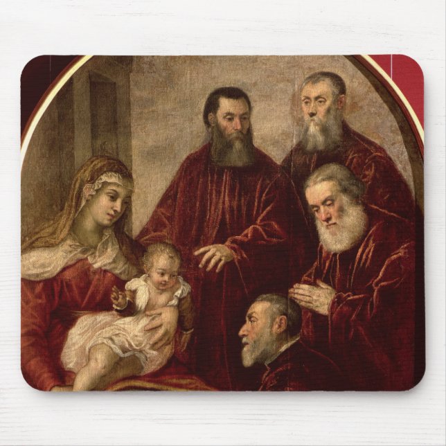 Madonna and child with four Statesmen Mouse Pad (Front)