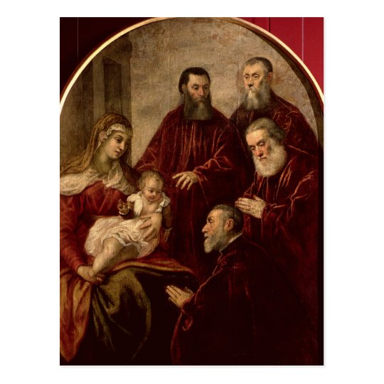 Madonna and child with four Statesmen Postcard