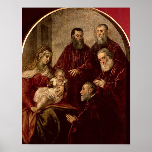 Madonna and child with four Statesmen Poster (Front)