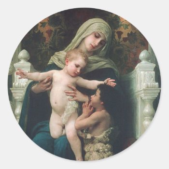 Madonna And Child With John The Baptist Sticker by Xuxario at Zazzle