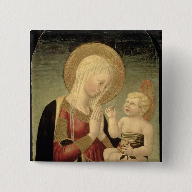 Madonna and Child with Pomegranate Button (Front)