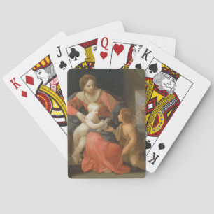 Madonna and Child with Saint John the Baptist Poker Cards