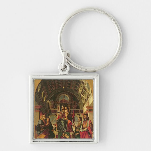 Madonna and Child with Saints, 1499 Keychain (Front)