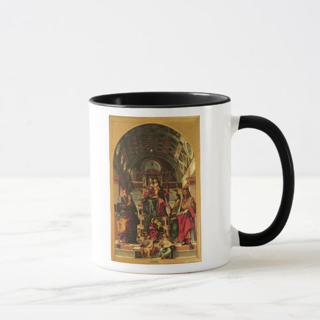 Madonna and Child with Saints, 1499 Mug (Right)