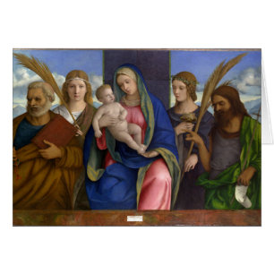 Madonna and Child with Saints Cards