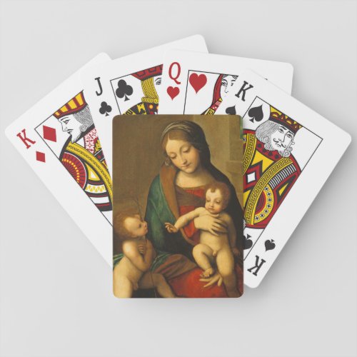 Madonna and Child with Saints Poker Cards