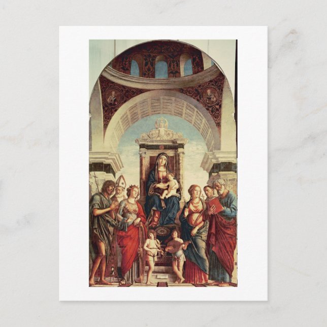 Madonna and Child with Saints Postcard (Front)