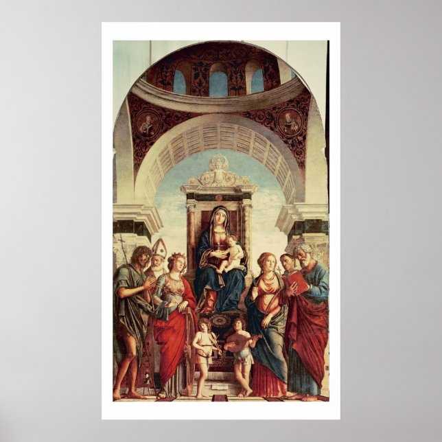 Madonna and Child with Saints Poster (Front)