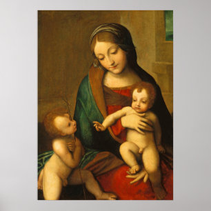 Madonna and Child with Saints Poster