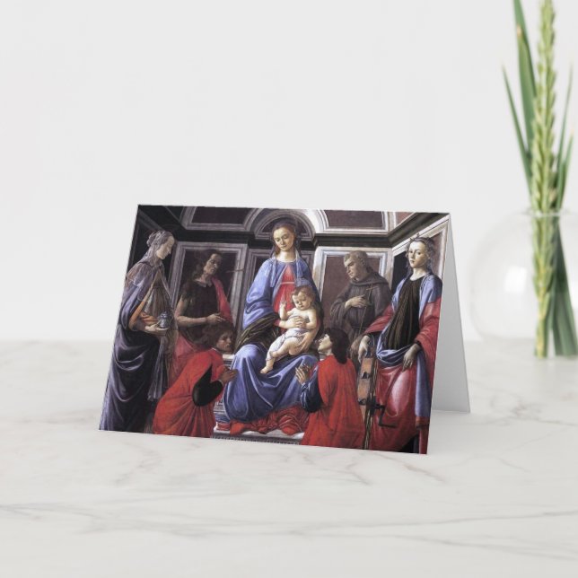 Madonna and Child with Six Saints - Botticelli Card (Front)