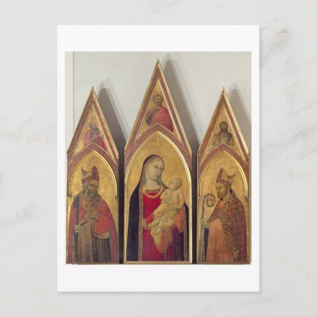 Madonna and Child with SS. Nicholas and Proculus, Postcard (Front)