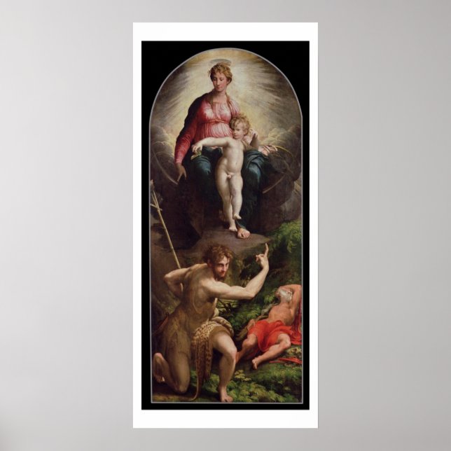 Madonna and Child with St. John and St. Jerome, 15 Poster (Front)