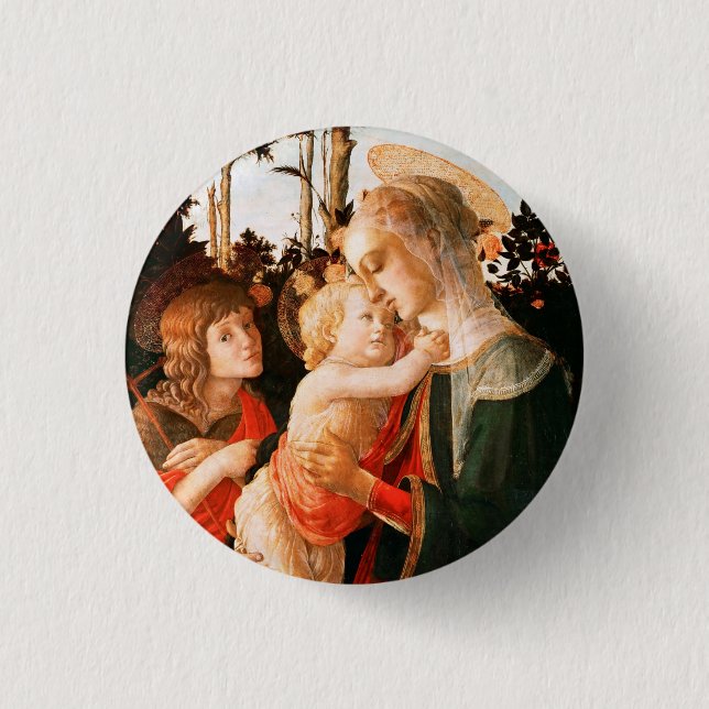 Madonna and Child with St. John the Baptist Button (Front)