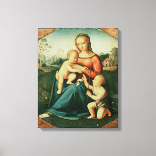 Madonna and Child with St. John the Baptist Canvas Print