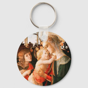 Madonna and Child with St. John the Baptist Keychain