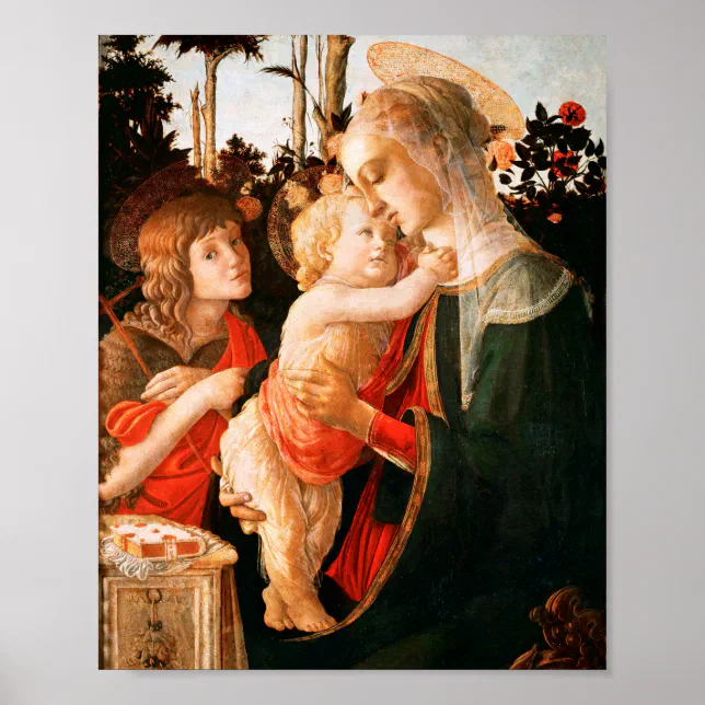 Madonna and Child with St. John the Baptist Poster | Zazzle