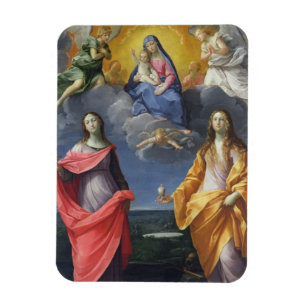 Madonna and Child with St. Lucy and Mary Magdalene Magnet