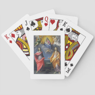 Madonna and Child with St. Lucy and Mary Magdalene Poker Cards