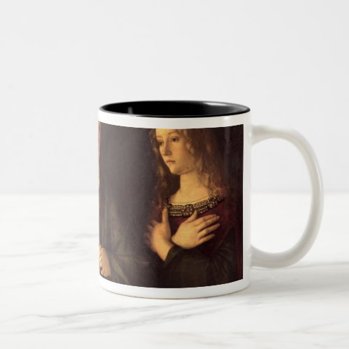 Madonna and Child with St Mary Magdalene and St Two_Tone Coffee Mug