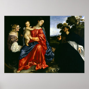 Madonna and Child with Sts Catherine and Dominic Poster