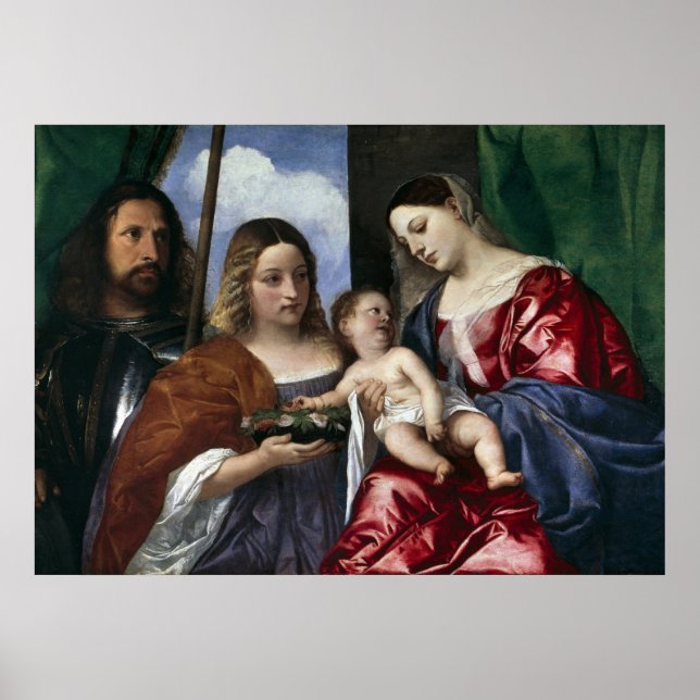 Madonna and Child With Sts Dorothy and George Poster (Front)
