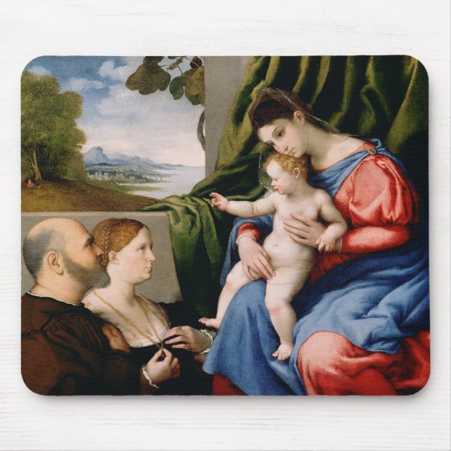 Madonna and Child with the Infant Saint John Mouse Pad (Front)