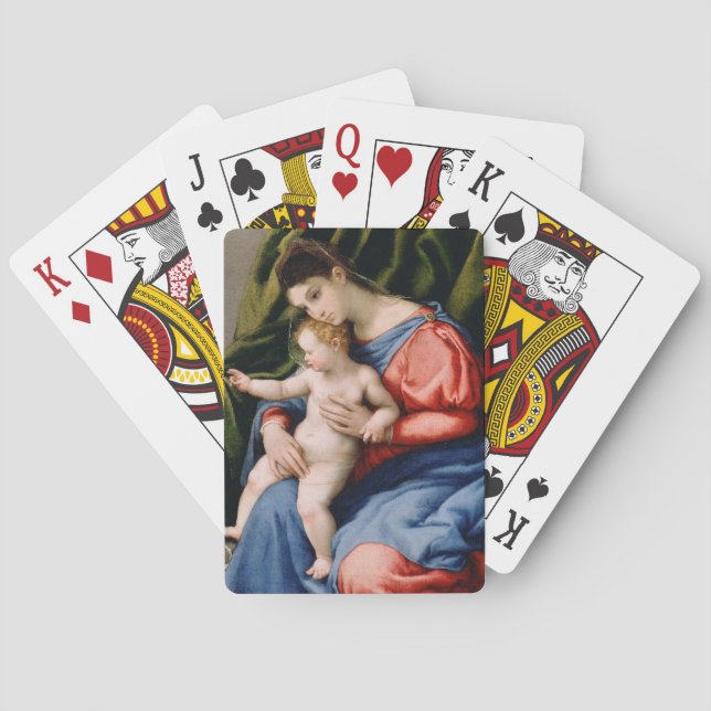 Madonna and Child with the Infant Saint John Poker Cards (Back)