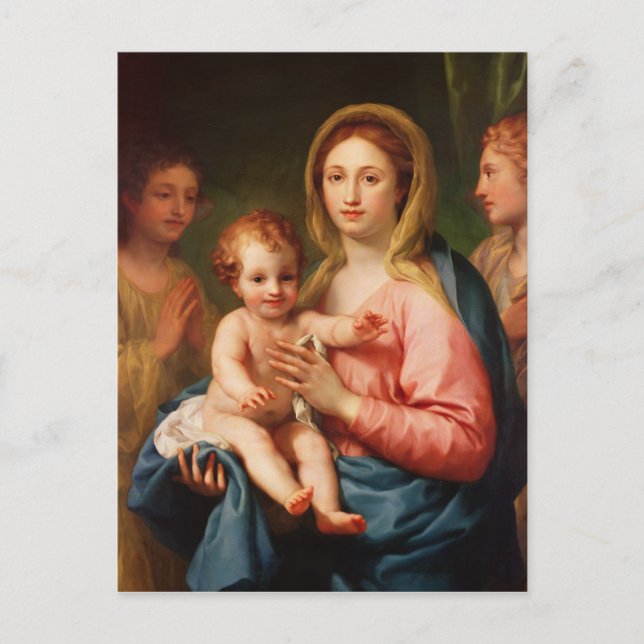 Madonna and Child with Two Angels, 1770-73 Postcard (Front)