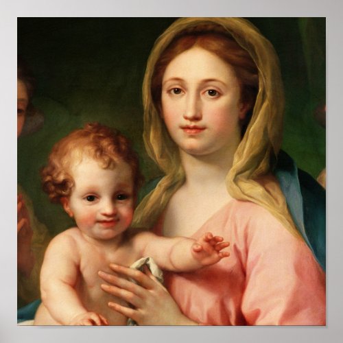 Madonna and Child with Two Angels 1770_73 Poster