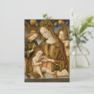 Madonna and Child with Two Angels Card