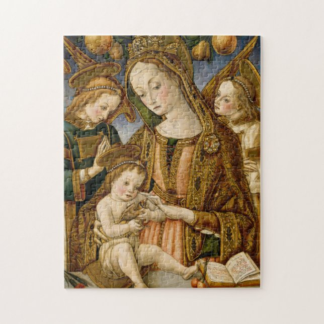 Madonna and Child with Two Angels Jigsaw Puzzle (Vertical)