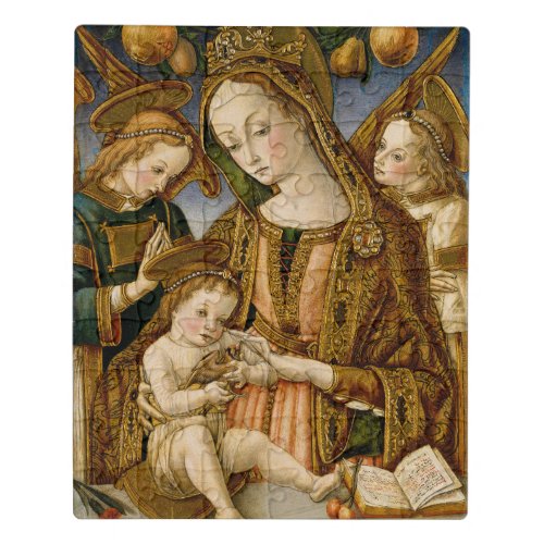 Madonna and Child with Two Angels Jigsaw Puzzle