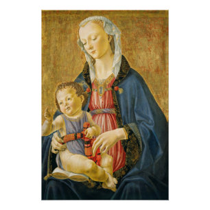 Madonna and Child with Two Donors, 1525-1530 Poster