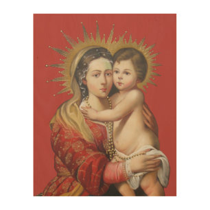 Madonna and Child Wood Wall Art