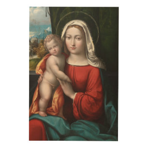 Madonna And Child Wood Wall Art