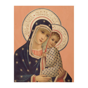 Madonna and Child Wood Wall Art