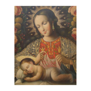 Madonna and Child Wood Wall Art