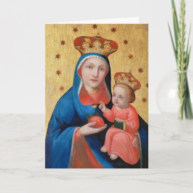 Madonna and Christ Child - Christmas Card (Front)