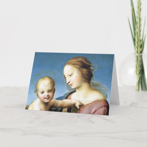 Madonna and Christ Child Sitting Outside Holiday Card