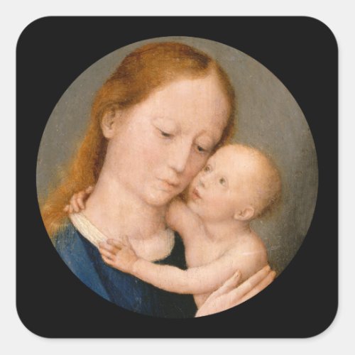 Madonna and Christ Child Square Sticker