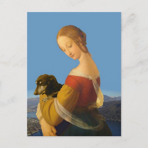 Madonna and Dachshund Art Tate Britain Postcard