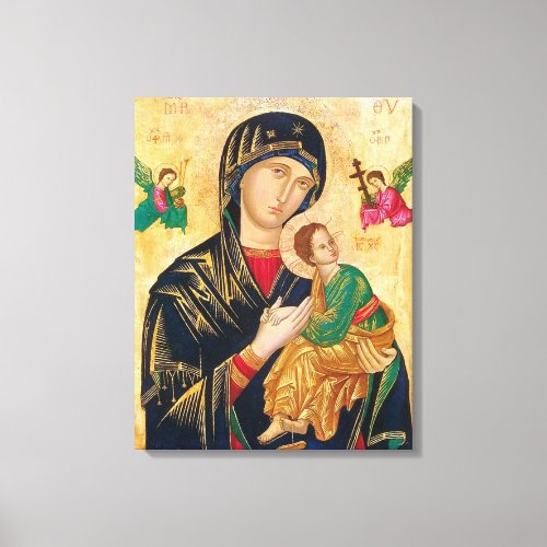 Madonna and divine child canvas print