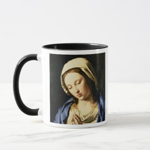 Madonna at Prayer oil on canvas Mug