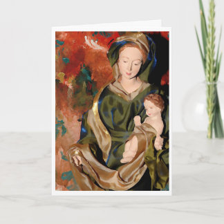 Madonna & baby Jesus Holiday Card