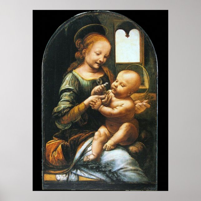 Madonna Benois by Leonardo da Vinci Poster (Front)