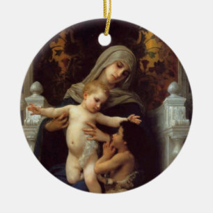 Madonna, Bouguereau Ceramic Ornament