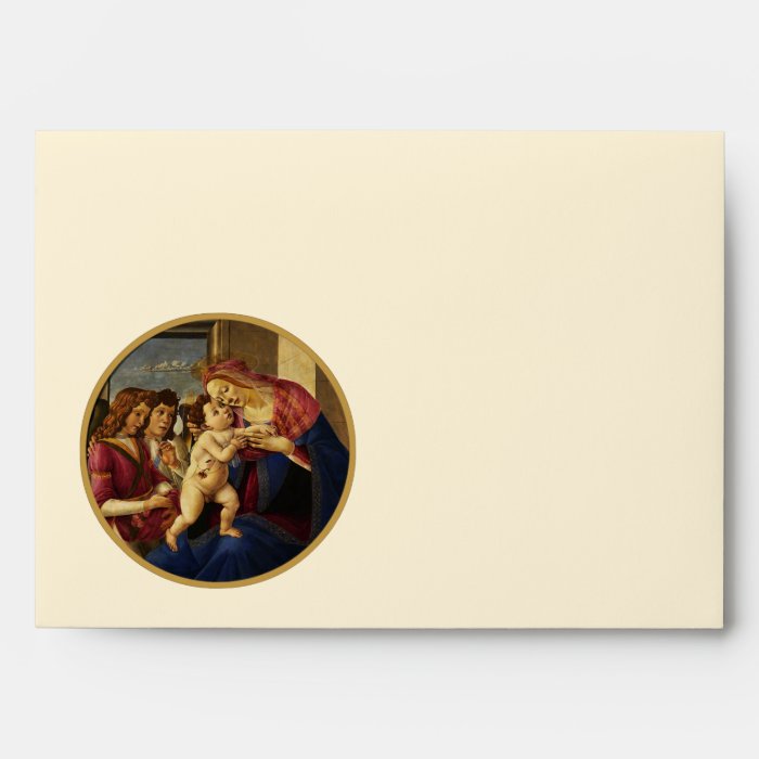 Madonna by Botticelli. Christmas Envelopes