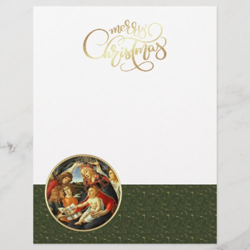 Madonna by Botticelli Christmas Letterhead